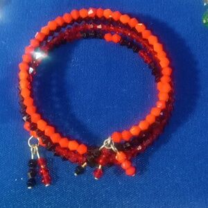 Elegant Red Beaded Bracelet